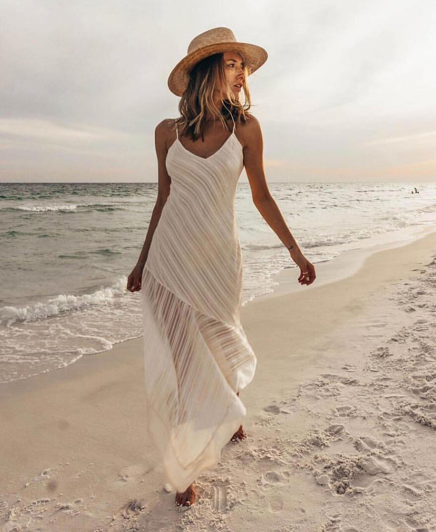 Chelsea Owens in dress design for Cami NYC