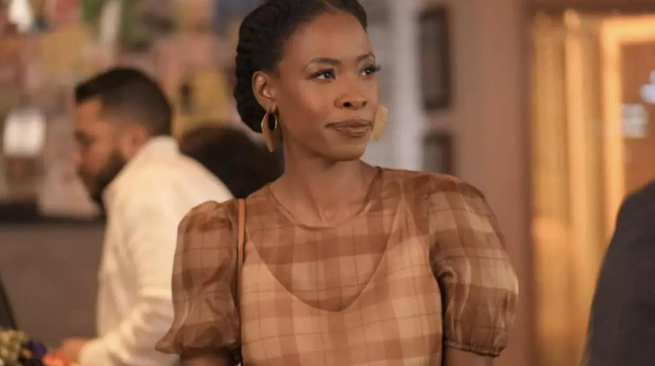 Karimah Westbrook in bodysuit design for cami nyc. worn in 'ALL AMERICAN' season 4, episode 18