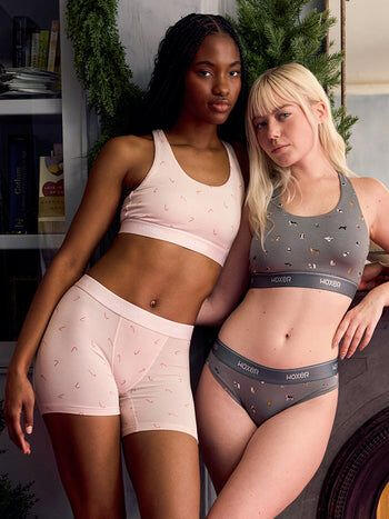 Candy Cane Ditsy and Sage Pups for Woxer, Holiday 2025.